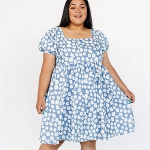 1X Blue Floral McKell Mini Dress